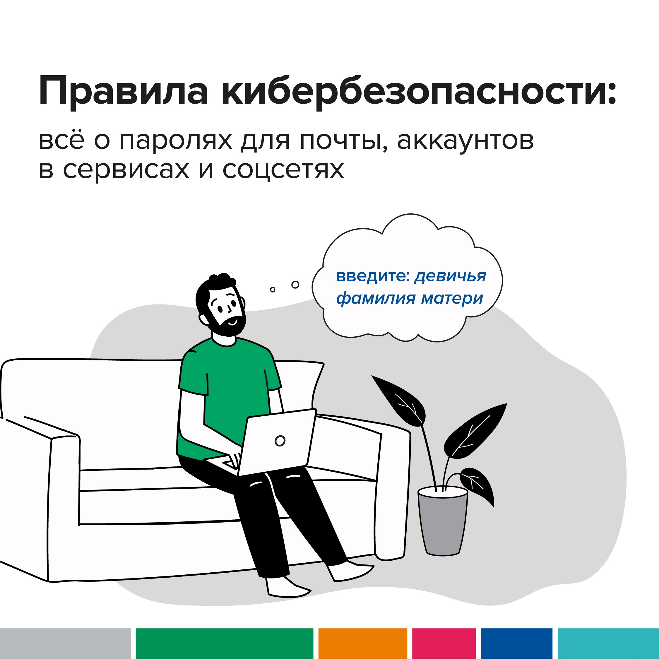 Правила кибербезопасности: всё о паролях для почты, аккаунтов в серверах и соцсетях..