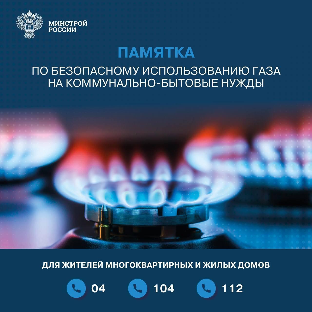 Памятки по безопасному использованию газа  на коммунально-бытовые нужды.